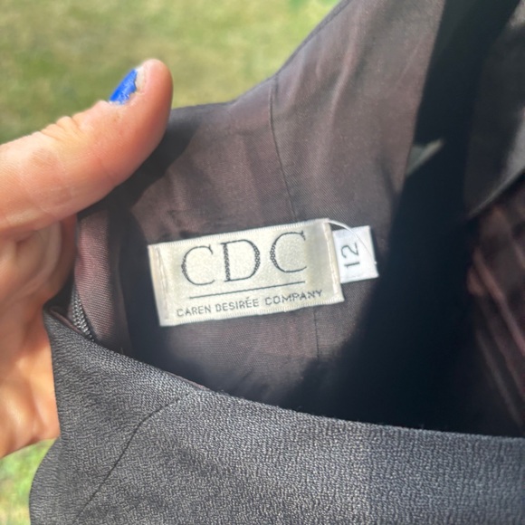 Vintage y2k flare a line black mini dress - Picture 5 of 10